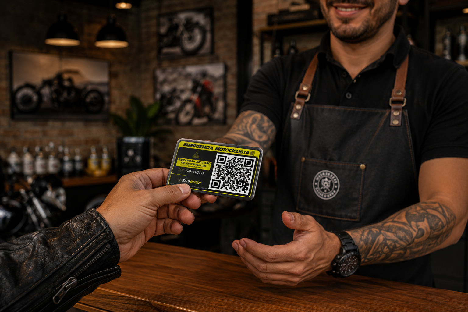 Carnet SOSBiker en mano