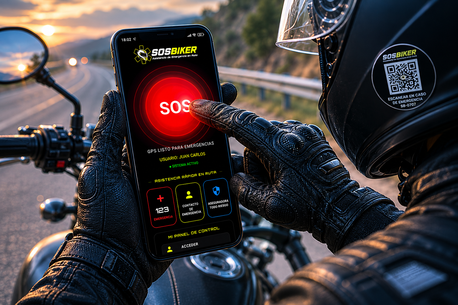 SOSBiker App Interfaz